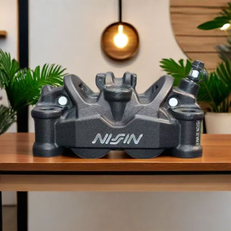 Forged Front Brake Caliper 4 Piston - Motorcycle Nissin forged brake caliper asymmetric